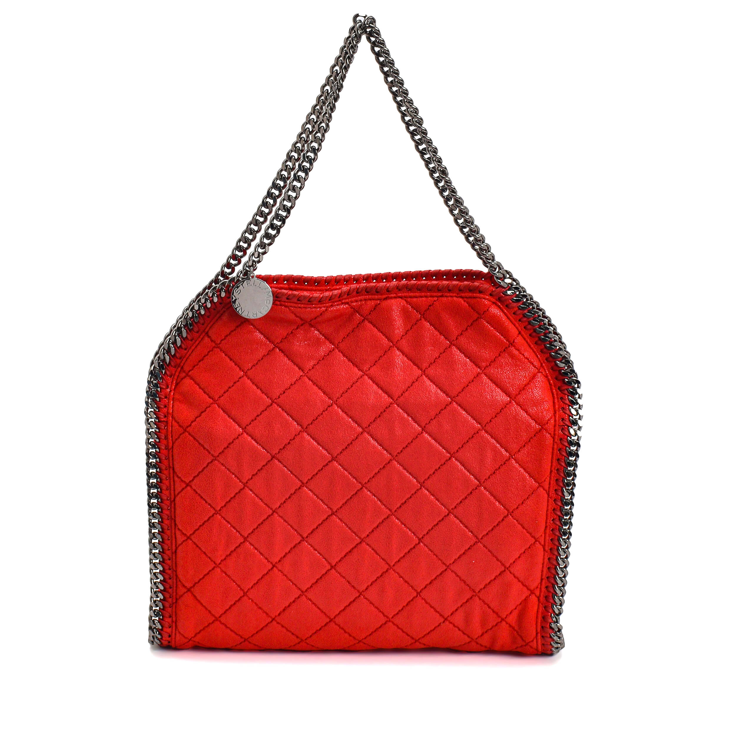 Stella McCartney - Red Quilted Medium Falabella Bag